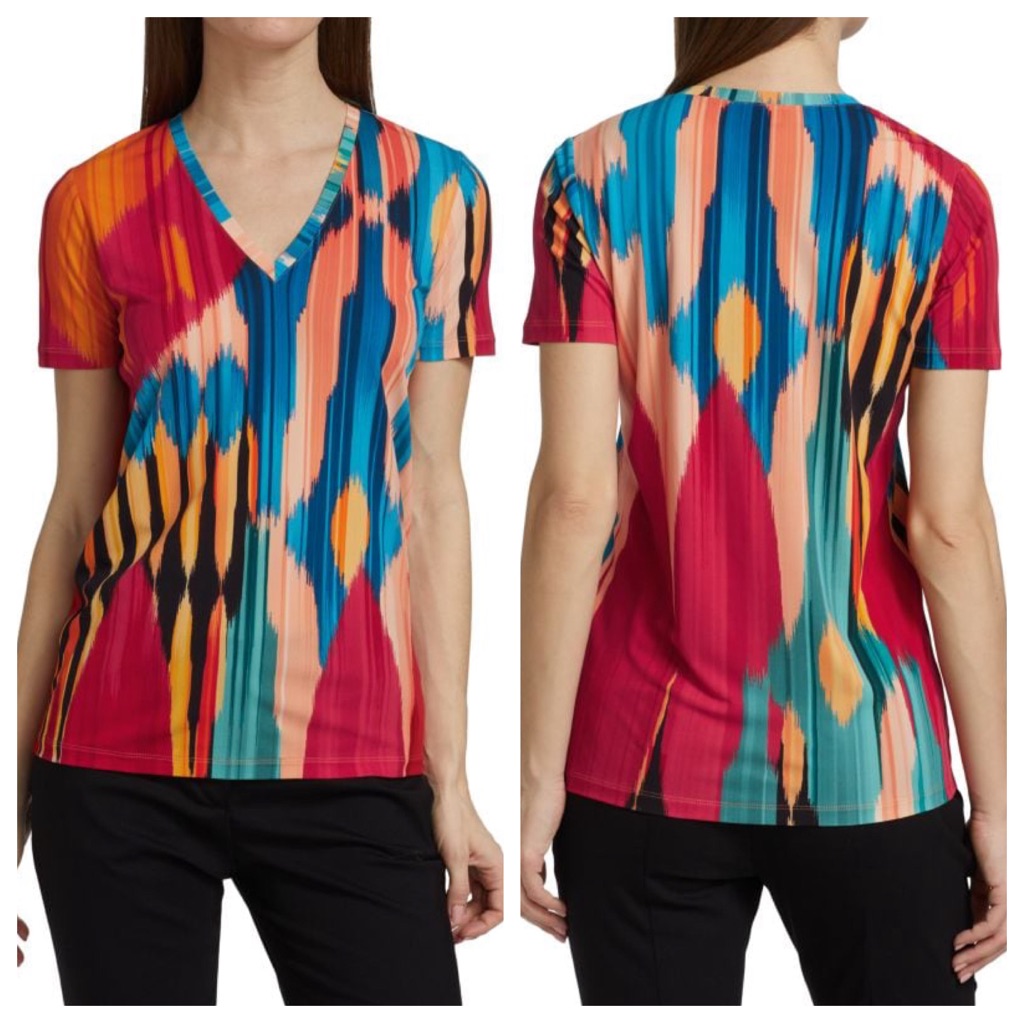 Etro Sunset Jersey T Shirt Tunic Top 44 M 8